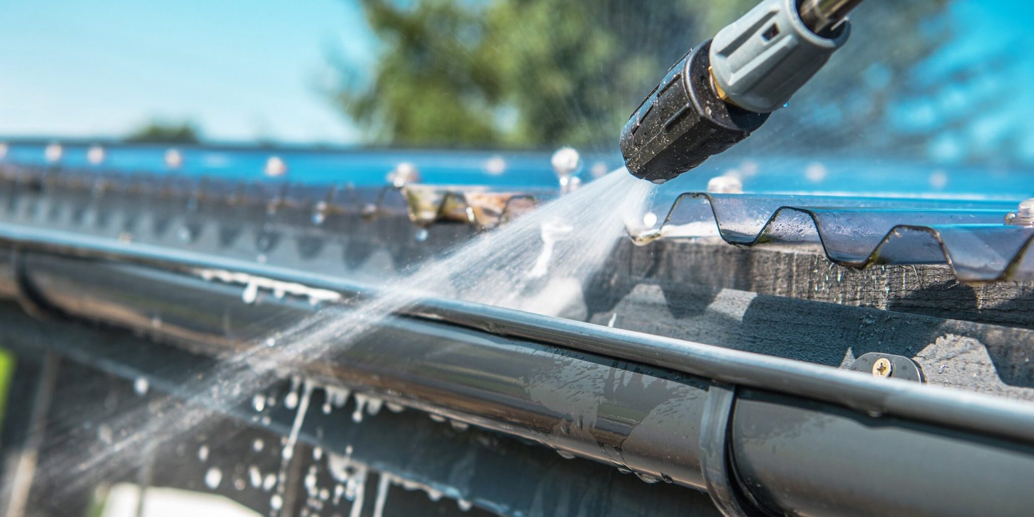 Rain Gutters Pressure Cleaning Water Damage Prevention