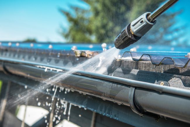 Rain Gutters Pressure Cleaning Water Damage Prevention